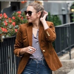 J. Crew Campbell Corduroy Blazer Color Brown Size 8